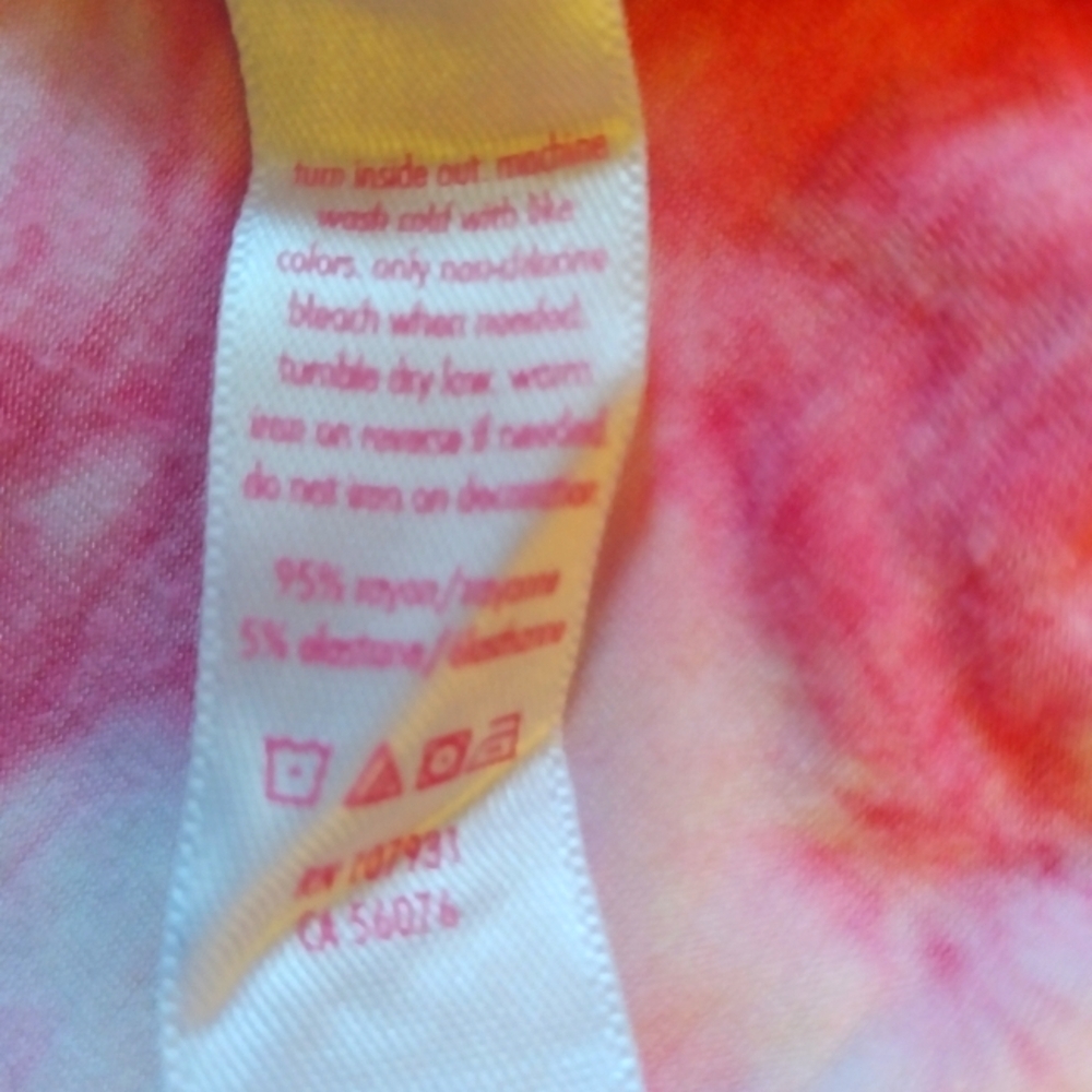 NWOT Justice | Pink and white tie dye tee - Picture 6 of 6